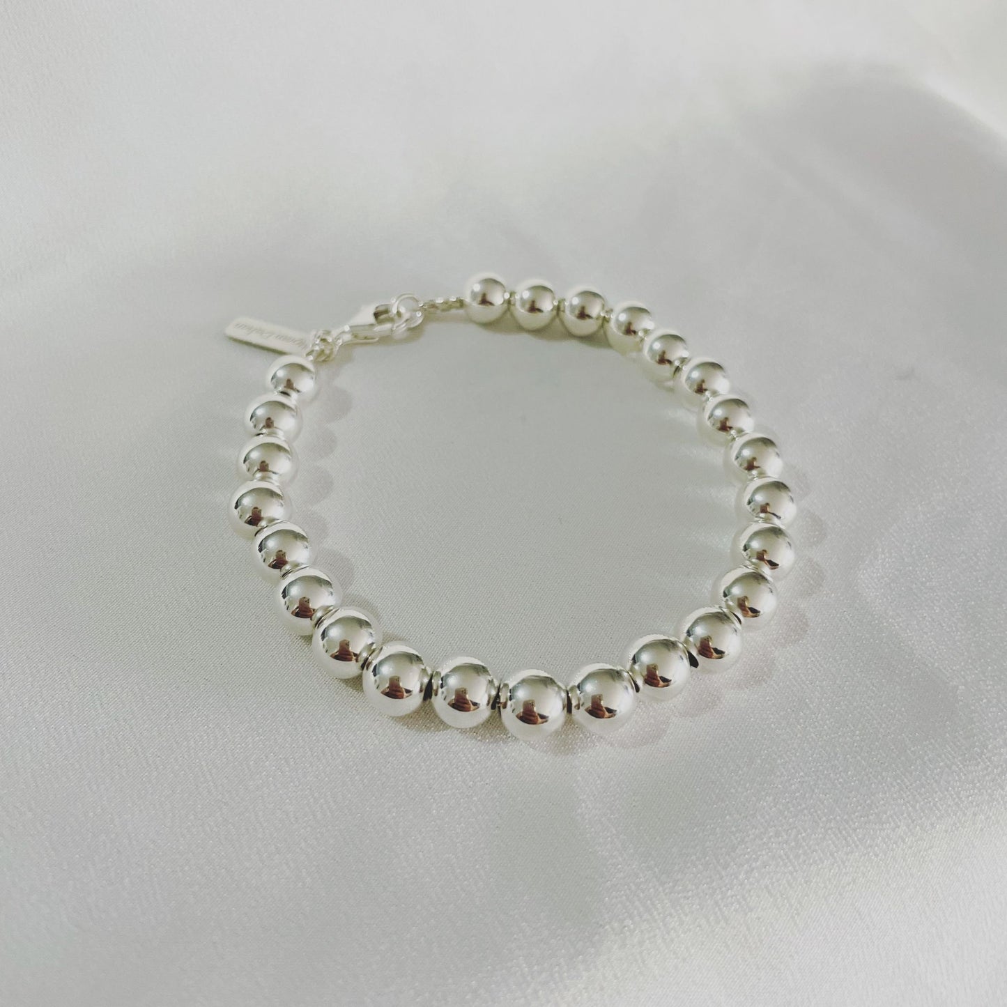 צמיד כדורים 7 מ"מ- כסף 925