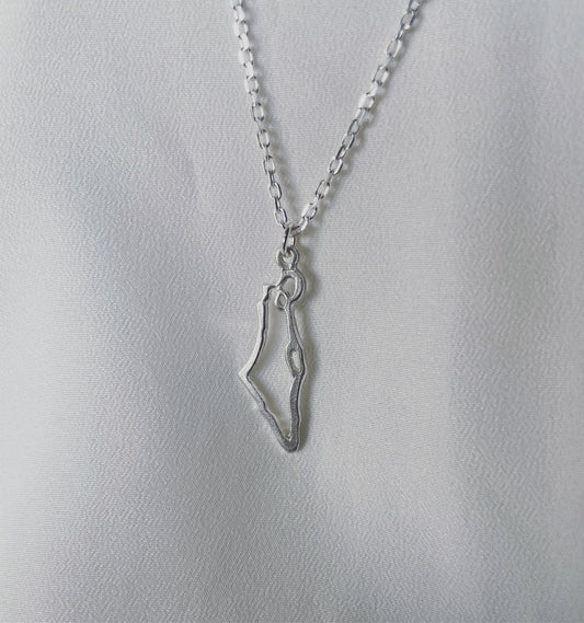 שרשרת ארץ ישראל חלולה - כסף 925