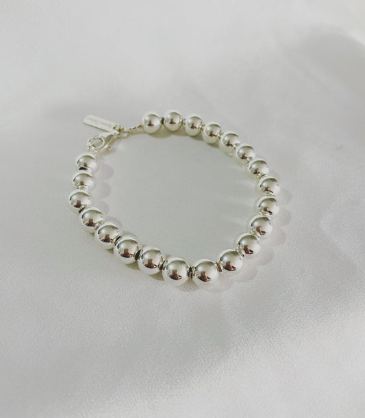 צמיד כדורים 8 מ"מ- כסף 925