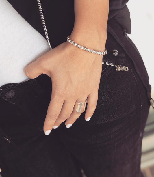 צמיד כדורים 5 מ"מ- כסף 925