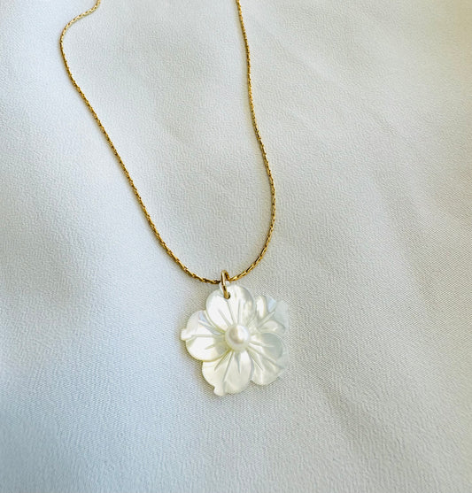 שרשרת פרח אם הפנינה -זהב 2 מיקרון