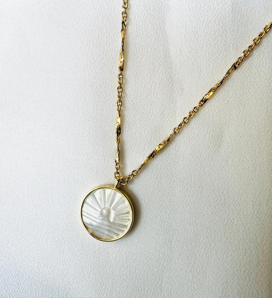 שרשרת גלים אם הפנינה -זהב 2 מיקרון