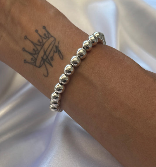 צמיד כדורים 7 מ"מ- כסף 925