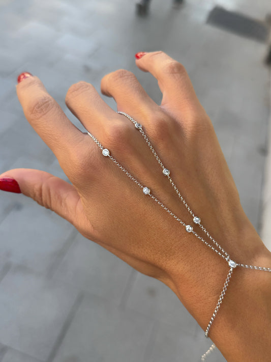 צמיד טבעת נקודות - כסף 925