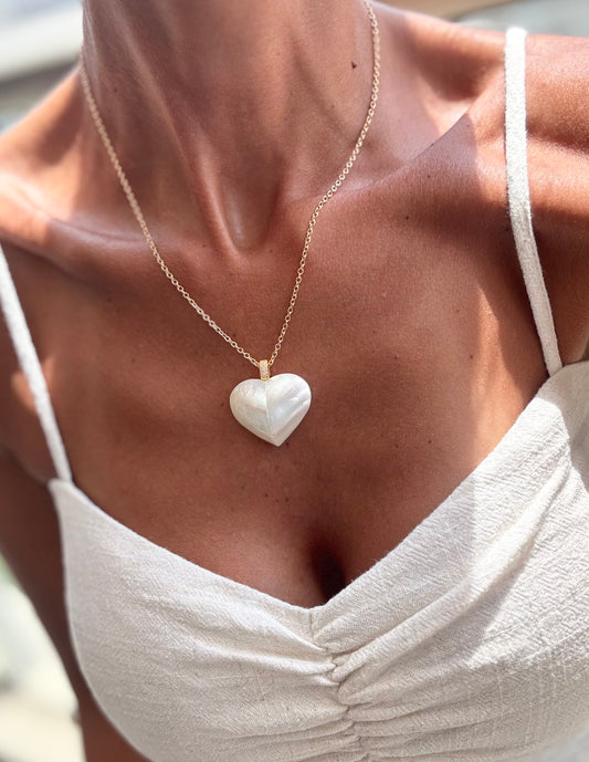 שרשרת לב אם הפנינה - ציפוי 2 מיקרון