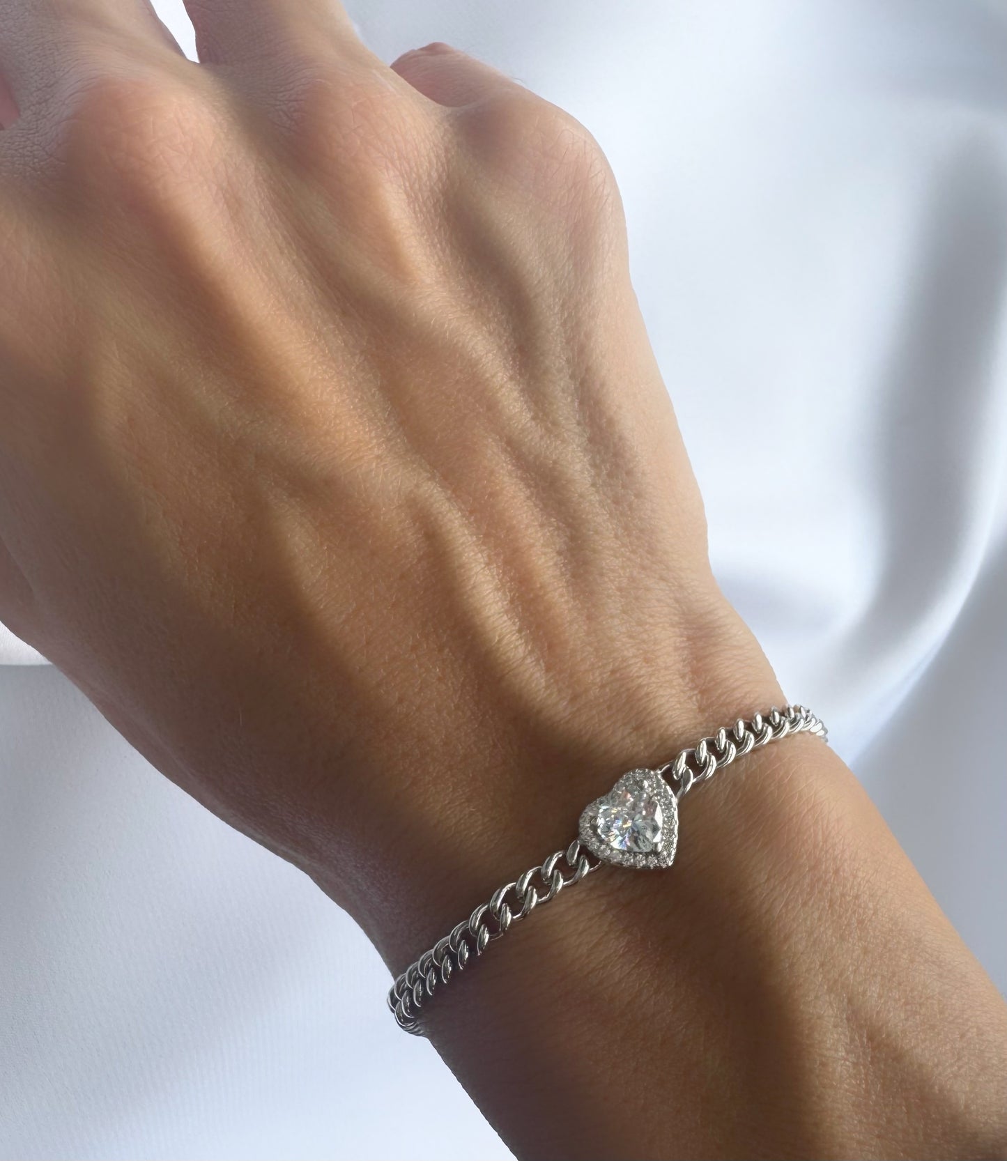 צמיד לב גורמט- כסף 925