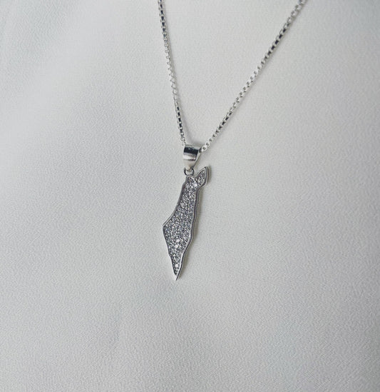 שרשרת ארץ ישראל - כסף 925