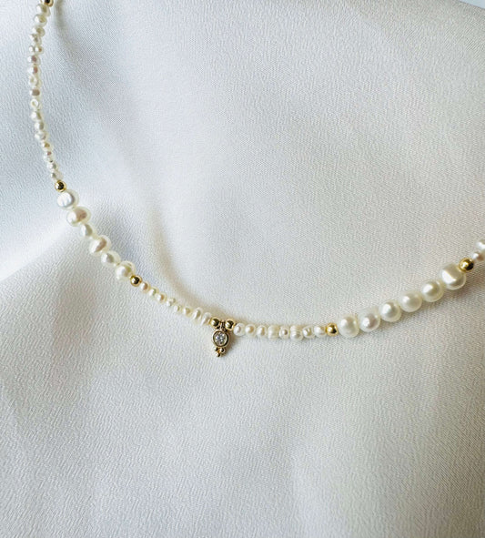 שרשרת פנינים טיפה- 2 מיקרון