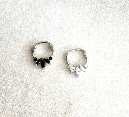 עגיל הליקס פרח -כסף 925