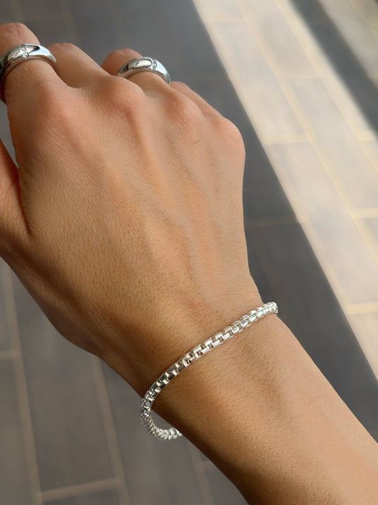 צמיד רייס עבה -כסף 925