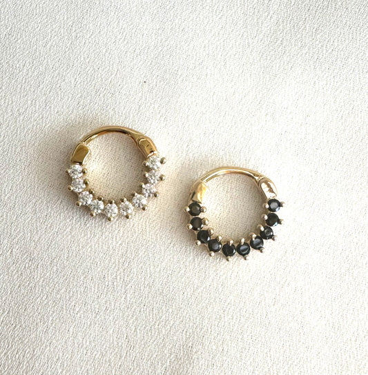 עגיל הליקס משובץ- זהב