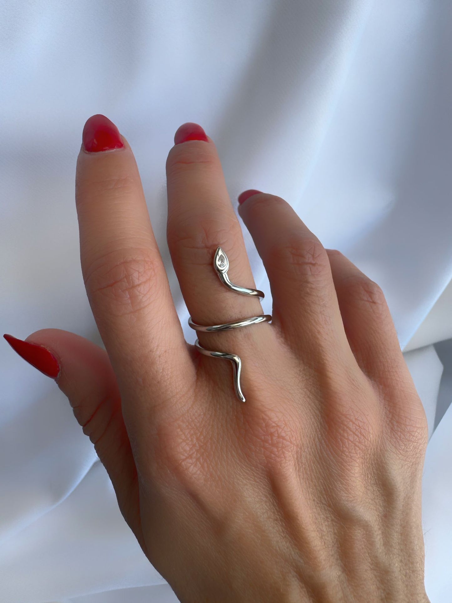 טבעת נחש- כסף 925