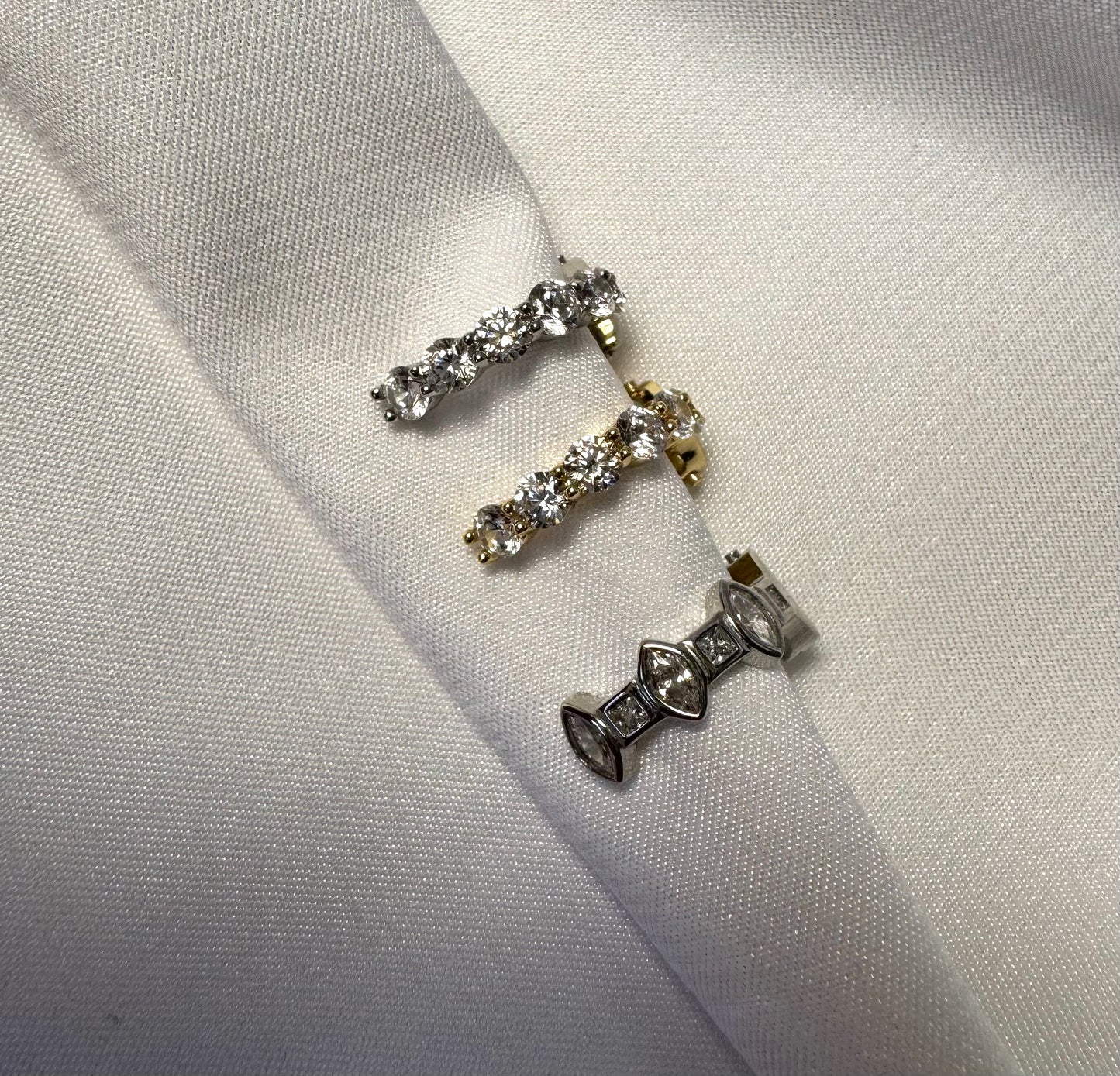 עגיל דמוי אליקס קליפס זירקונים- כסף 925