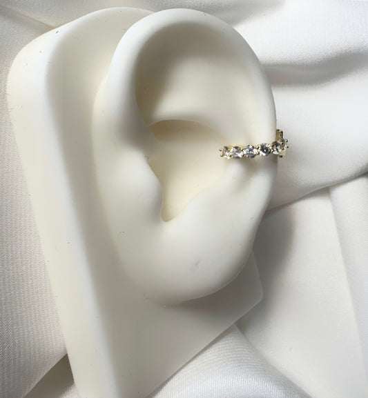 עגיל דמוי אליקס קליפס זירקונים- 2 מיקרון