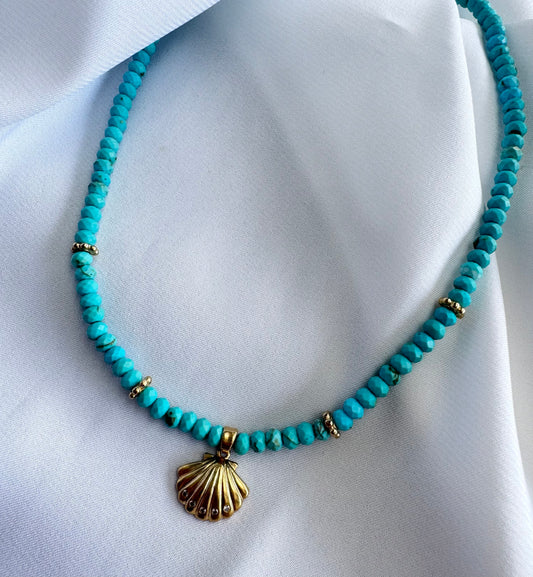 שרשרת צדף טורקיז- 2 מיקרון