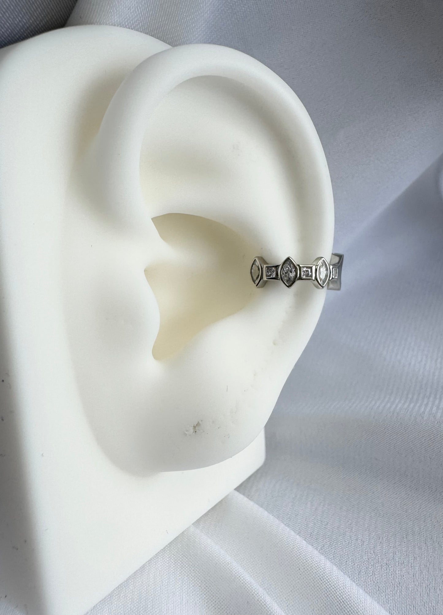 עגיל דמוי אליקס קליפס טיפות- כסף 925