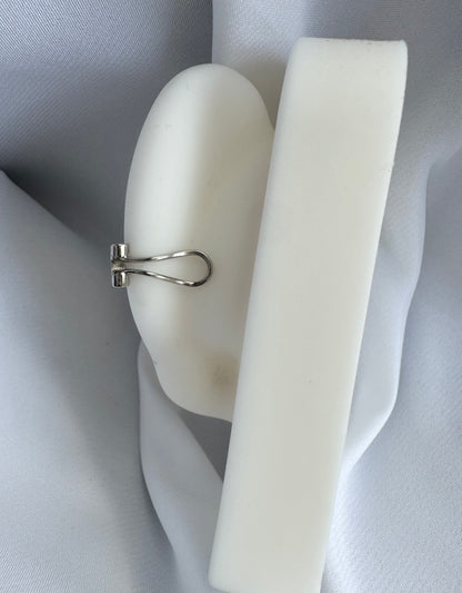 עגיל דמוי אליקס קליפס זירקונים- כסף 925