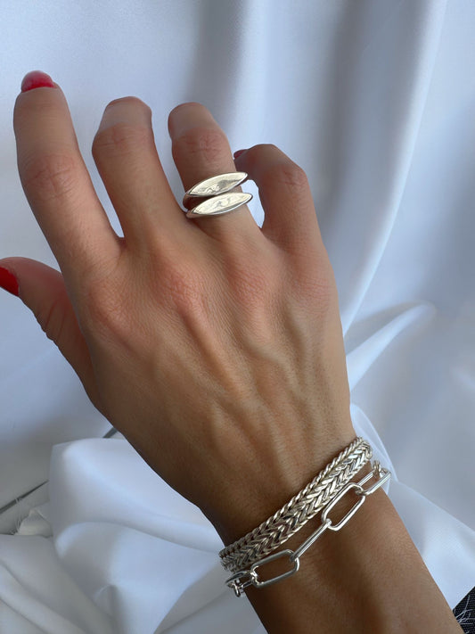 טבעת דאבל- כסף 925