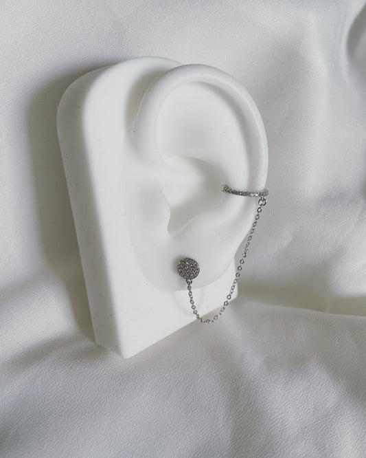 עגיל פרי עיגול- כסף 925